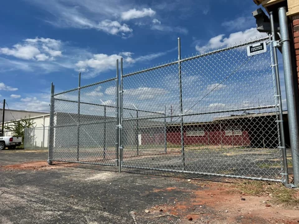 Chain-link enclosure from the Fortress Fencing commercial portfolio